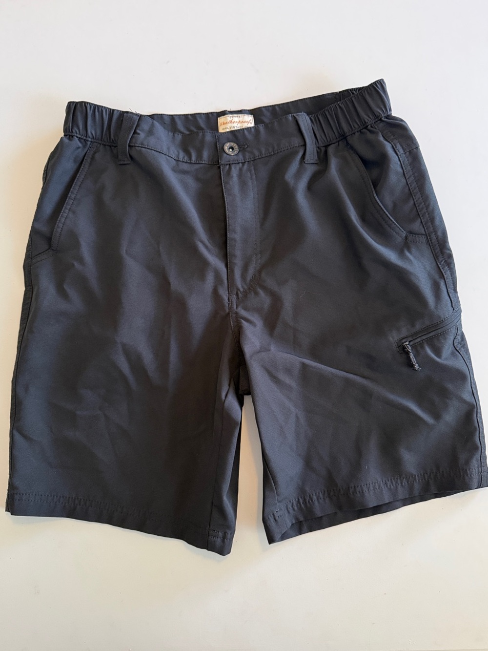 Men's Black Weatherproof Cargo Shorts - Lightweight Performance Size 32